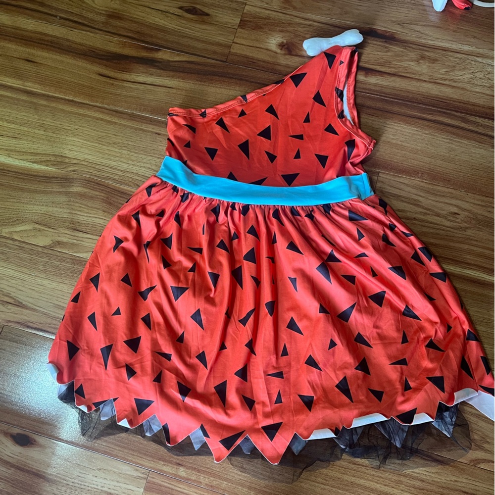 New Kids Pebbles Caveman Historical Stone Age Halloween Costume - Picture 10 of 10